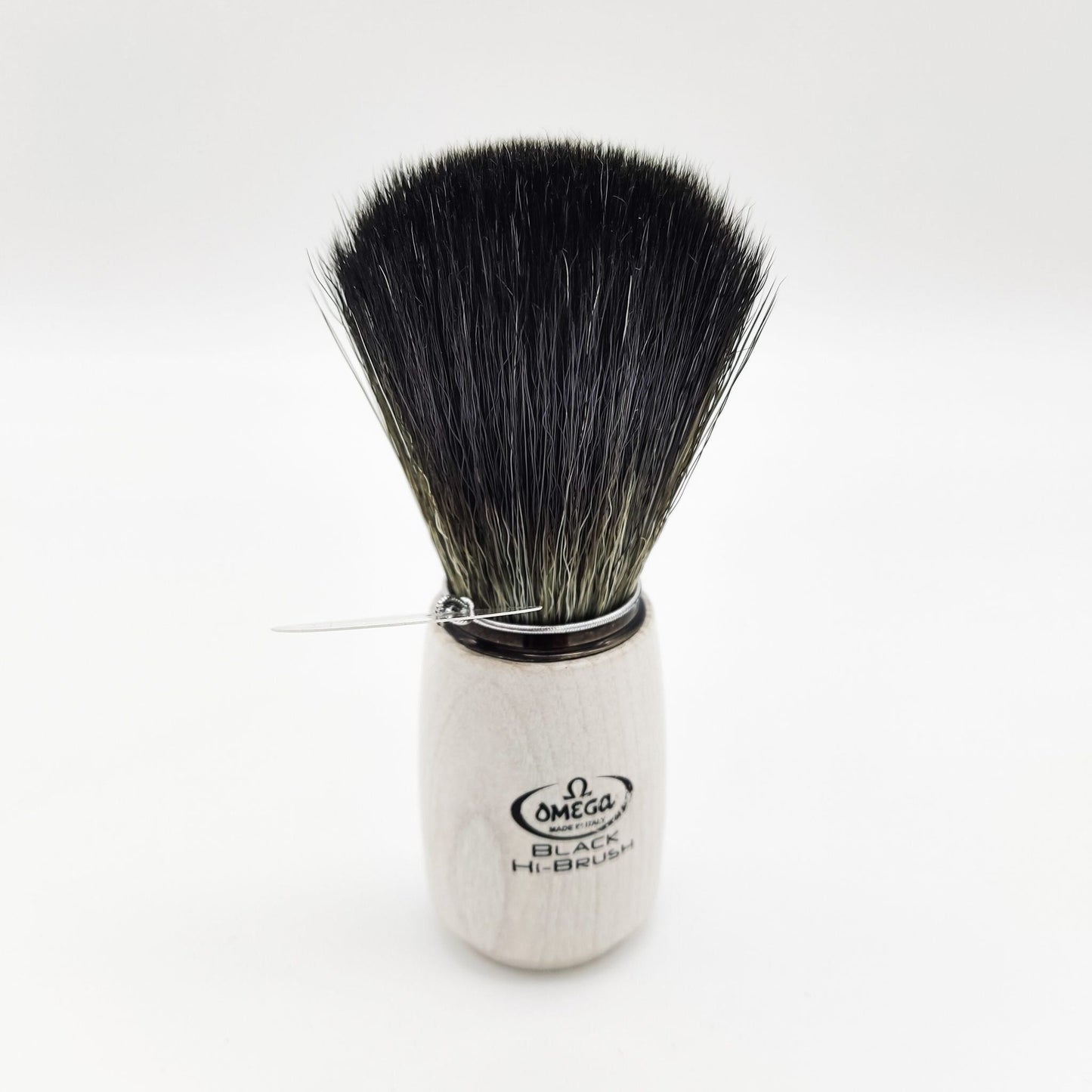 Omega Shaving Brush White 196711 Hi-Brush Synthetic Fibre Shaving Brush Pasteur Pharmacy