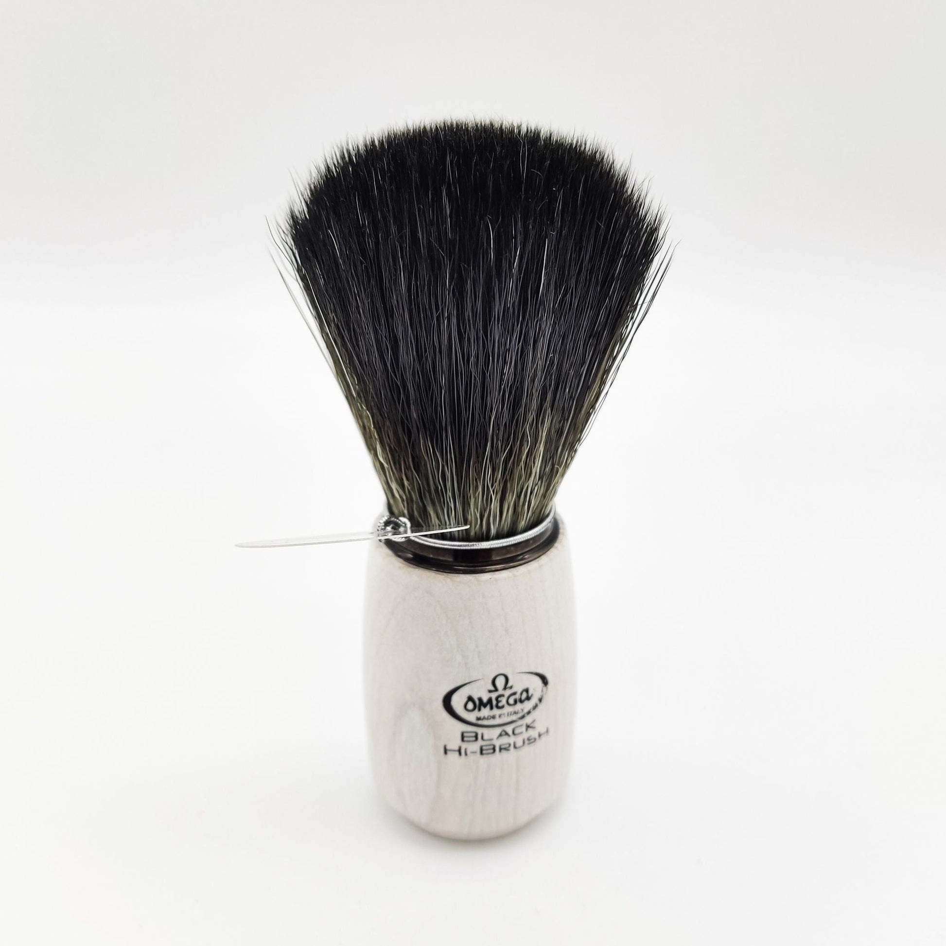 Omega Shaving Brush White 196711 Hi-Brush Synthetic Fibre Shaving Brush Pasteur Pharmacy