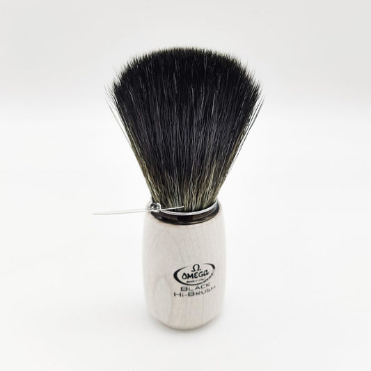 Omega Shaving Brush White 196711 Hi-Brush Synthetic Fibre Shaving Brush Pasteur Pharmacy