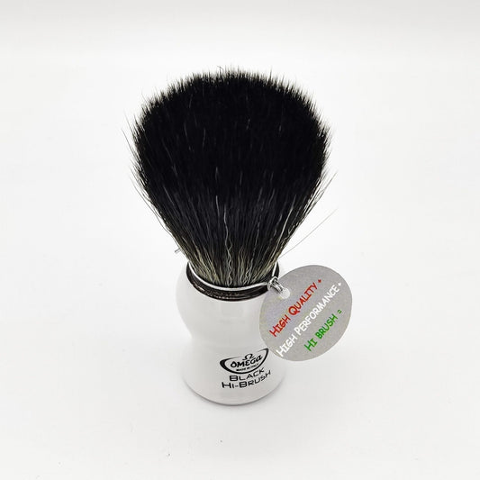 Omega shaving brush white handle 0196745 Hi-Brush synthetic fibre Shaving Brush Pasteur Pharmacy