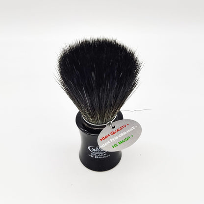 Blaireau à raser Omega 196818 Hi-Brush en fibre synthétique noir