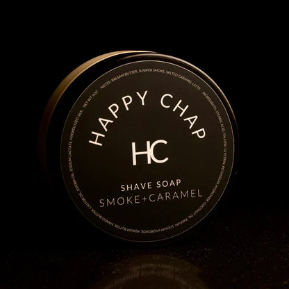 Happy Chap Smoke + Caramel Shaving Collection Shaving Set Pasteur Pharmacy Shaving Soap 4oz