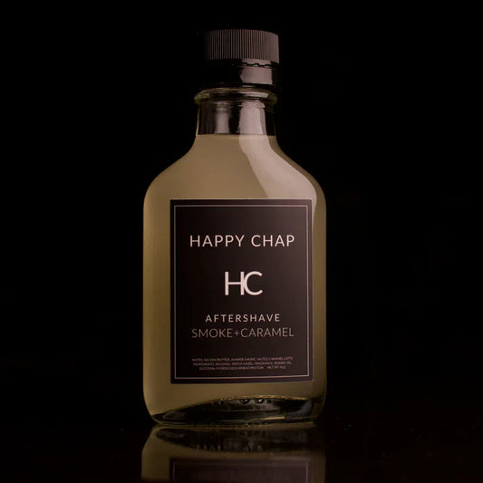 Happy Chap Smoke + Caramel Shaving Collection Shaving Set Pasteur Pharmacy Aftershave Splash 4oz