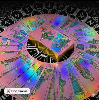 Pink Tarot Deck with Gold Foil, Box & Booklet