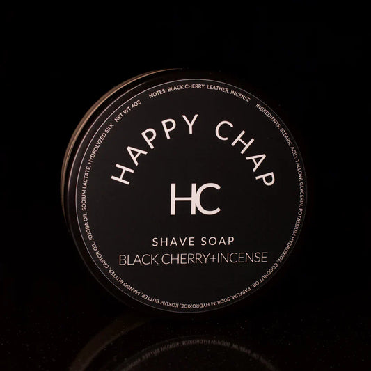 Happy Chap Black Cherry + Incense Shaving Collection Shaving Kit Pasteur Pharmacy Shave Soap 4 oz