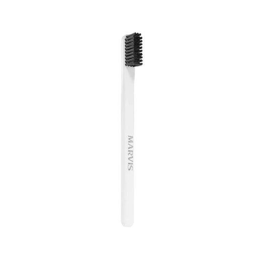 Brosse à dents à poils souples Marvis - Blanc, douce pour les gencives, nettoyage efficace pour l'hygiène dentaire
