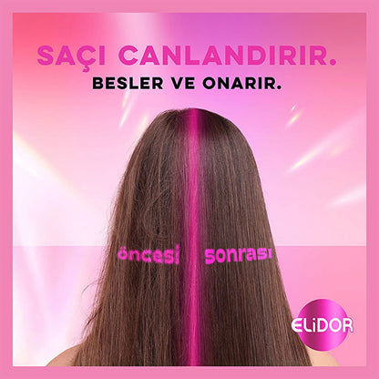 Shampooing soin cheveux Elidor Ultra Brillance - 100 heures de brillance multipliée par 5, nutrition intense pour cheveux abîmés