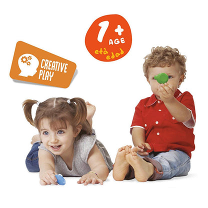 Crayons de cire Carioca Teddy Baby pour tout-petits - 6 crayons de cire non toxiques pour enfants à partir de 1 an