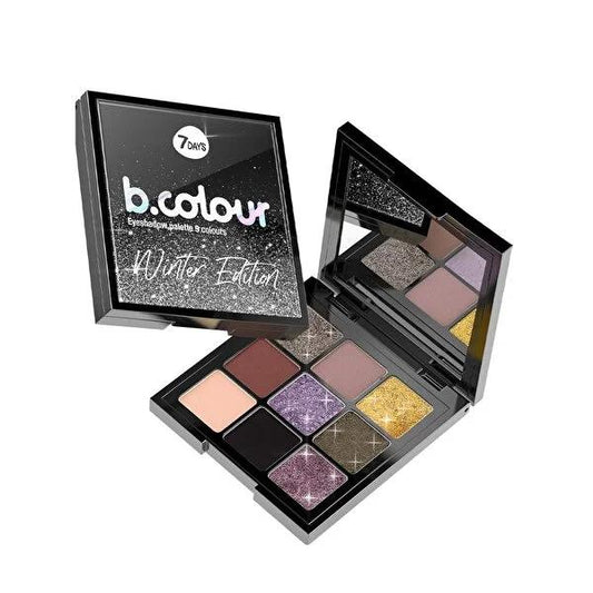 Paleta de sombras de ojos 7Days B.Colour Queen Alexa - Edición de invierno: sombras de ojos mate y brillantes veganas, altamente pigmentadas y de larga duración para todos los colores de ojos