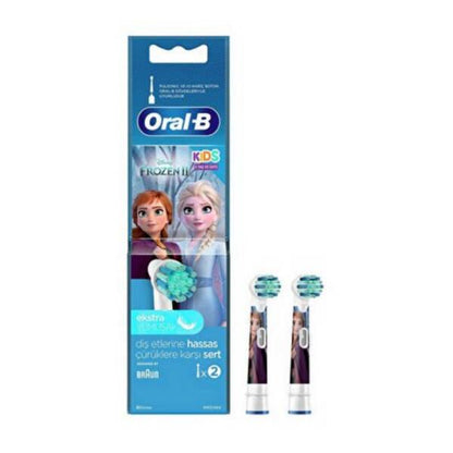 Cabezales de repuesto para cepillo de dientes Oral-B Kids Frozen - Cerdas extrasuaves, compatibles con cepillos de dientes eléctricos Oral-B, paquete de 2