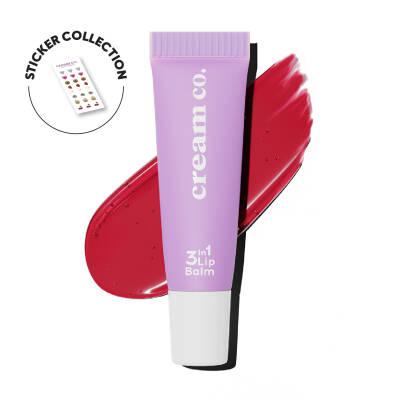 Baume à lèvres 3-en-1 Cream Co. Sorbet Fraise - Soin hydratant naturel pour les lèvres