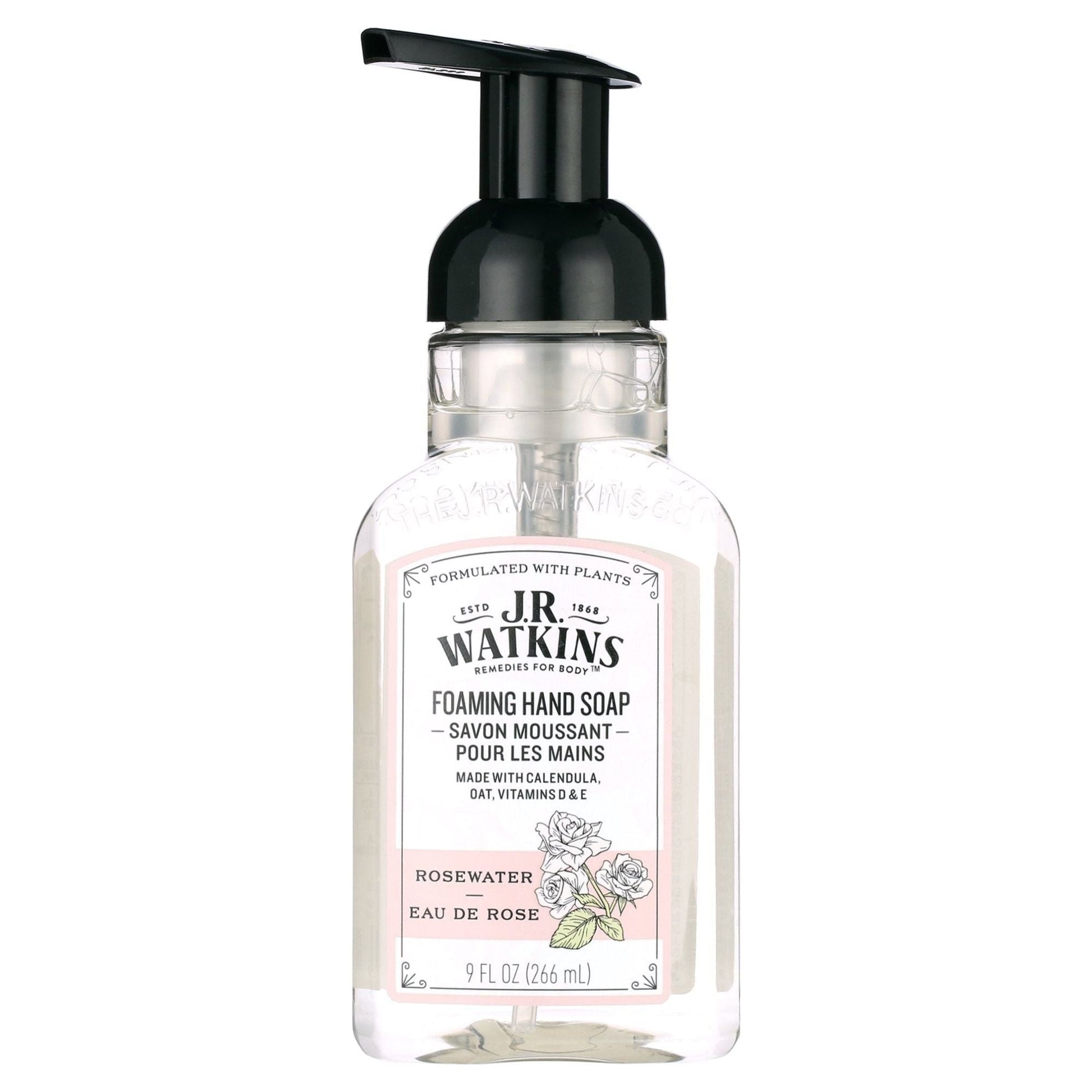 J.R. Watkins Rosewater Foaming Hand Soap 9 oz Foaming Hand Soap Pasteur Pharmacy