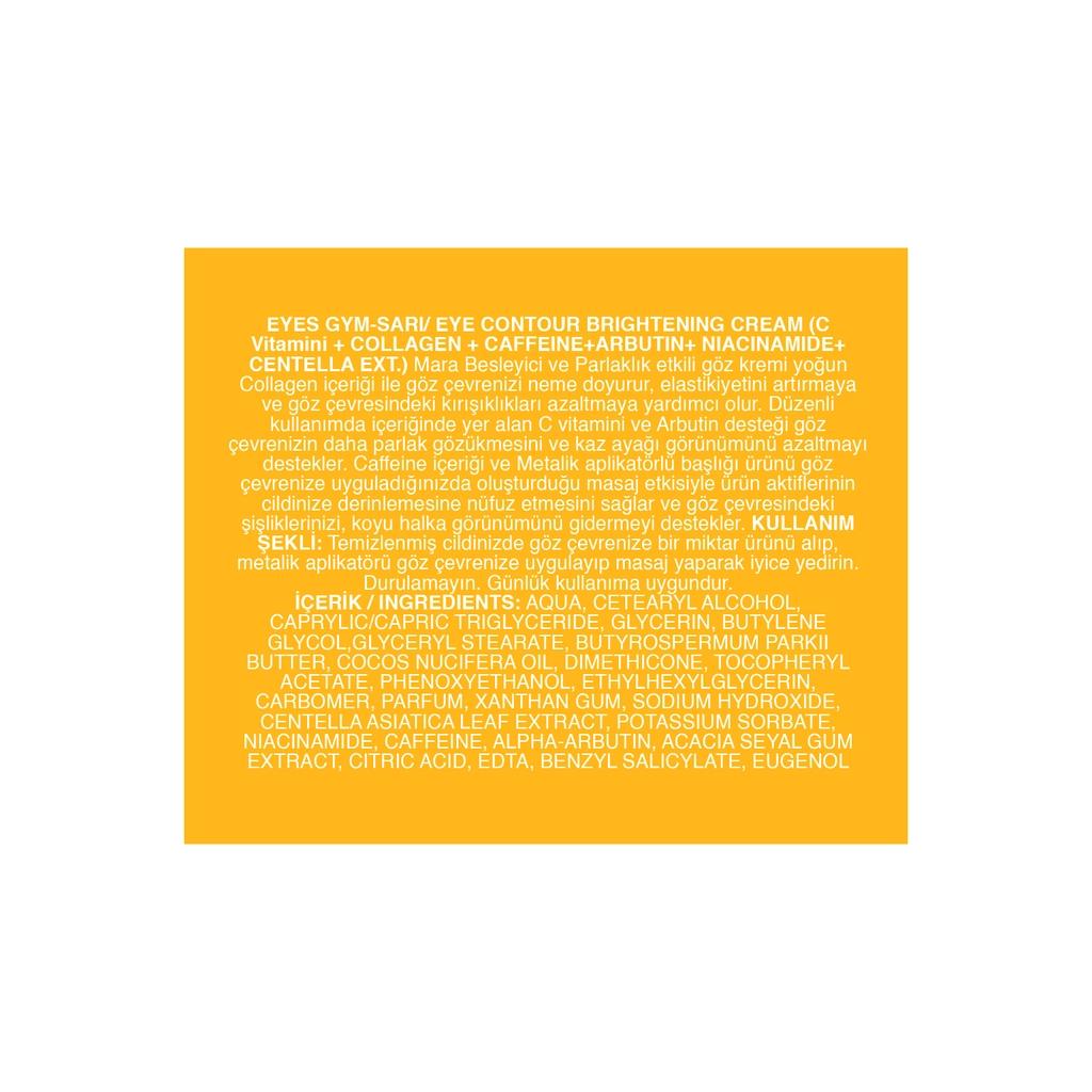 Crème contour des yeux éclaircissante à la vitamine C WeMara pour les cernes 18 ml