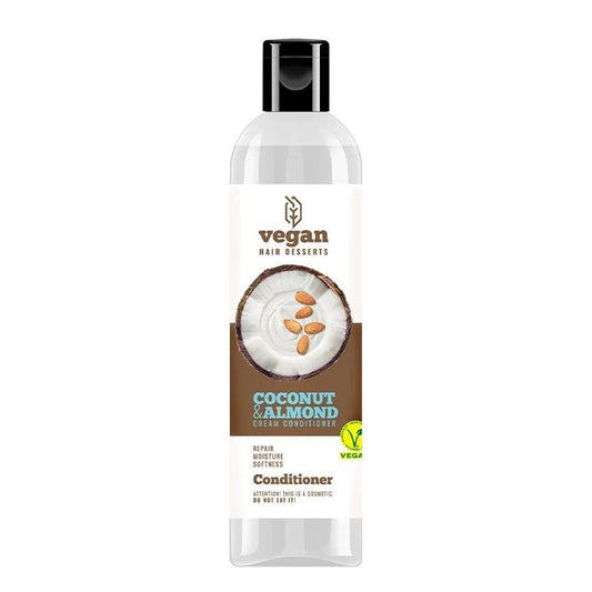 Vegan Hair Desserts Coffee & Soy Milk Latte Vegan Hair Conditioner: Strengthens Weak, Sensitive Hair, Prevents Fade, Natural Ingredients
