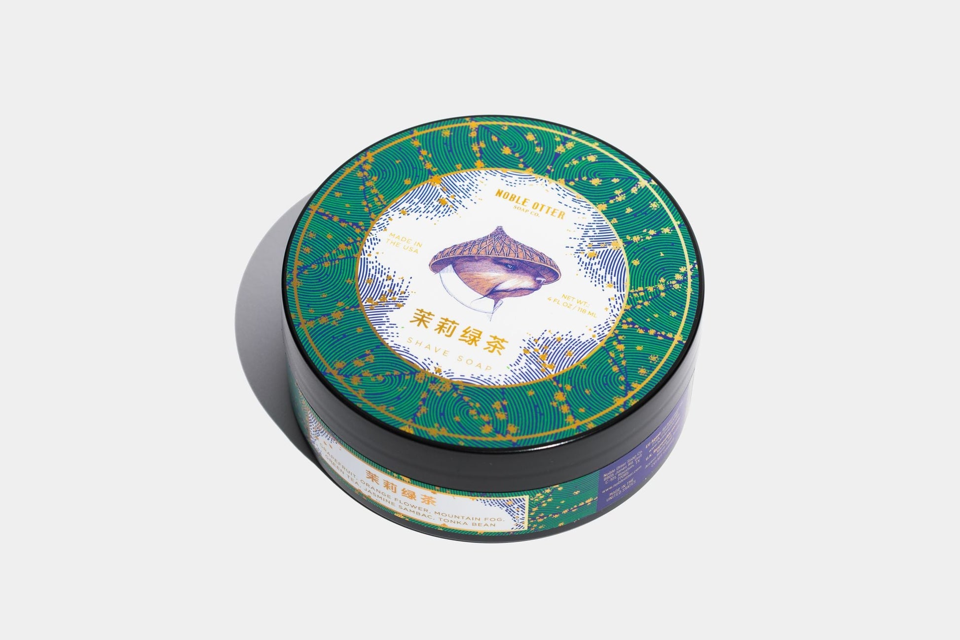 Noble Otter Jasmine Green Tea Shave Soap Shaving Soap Noble Otter