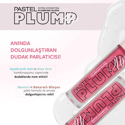 Brillant à lèvres repulpant et ultra-hydratant Pastel Profashion Plump Up - Brillant à lèvres végane et sans cruauté pour l'hydratation et le repulpage