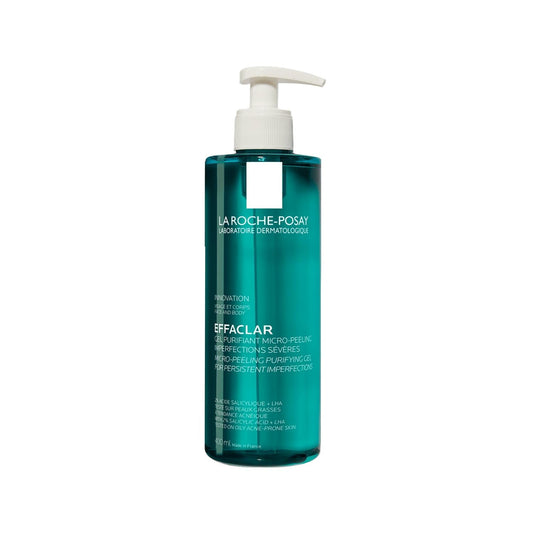 Gel nettoyant micro-peeling Effaclar de La Roche-Posay - 400 ml - Traitement de l'acné, exfoliation douce pour une peau plus lisse