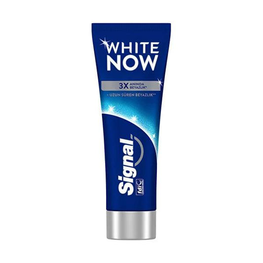Pasta de dientes blanqueadora Signal White Now - Efecto blanqueador instantáneo 3x, 75 ml - Cuidado bucal natural