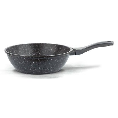 Wok en fonte d'aluminium Thermoad 28 cm – Économe en énergie, léger, revêtement granit antiadhésif, sans PFOA ni PFAS