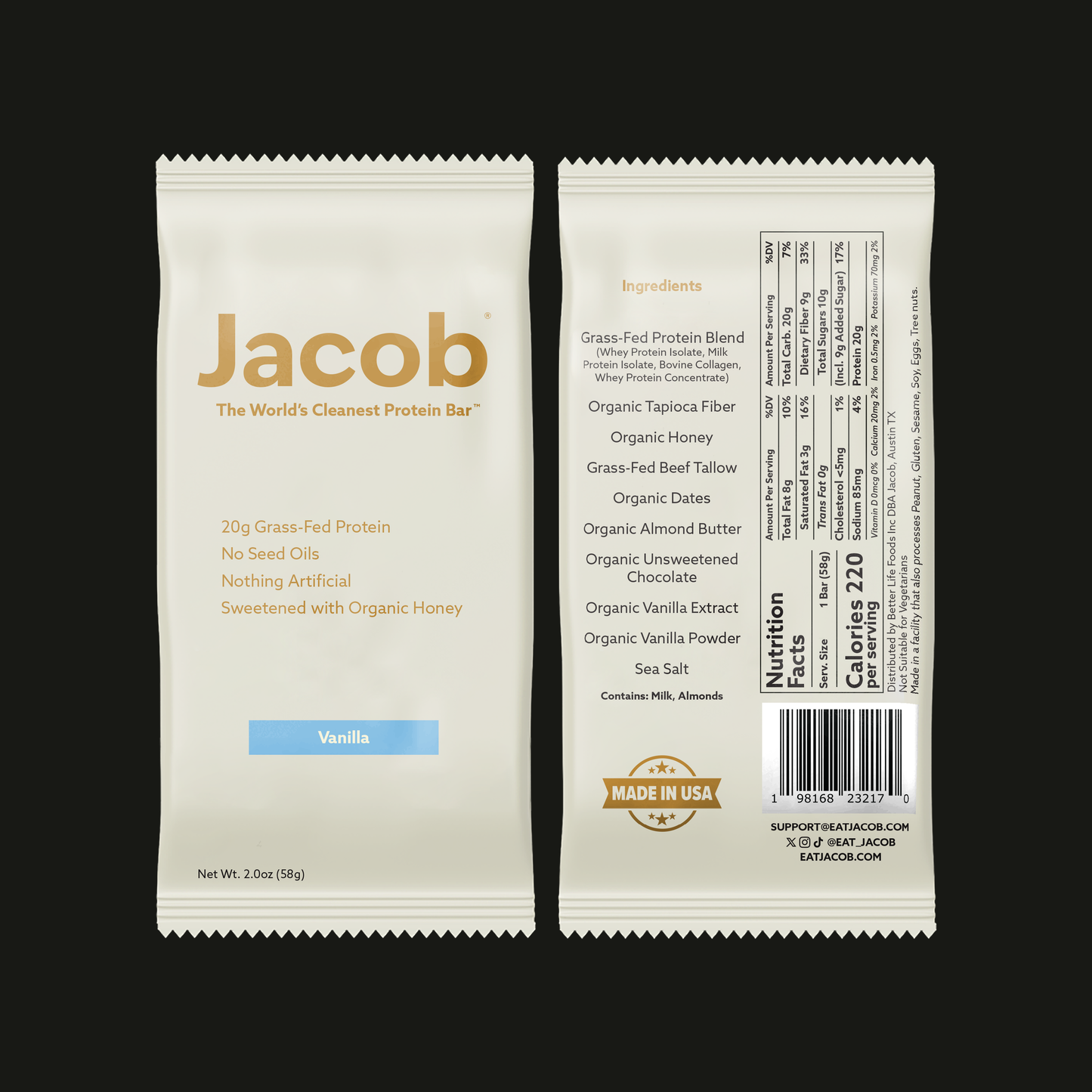 Jacob Protein Bar Protein Bar Jacob 9-pack Vanilla
