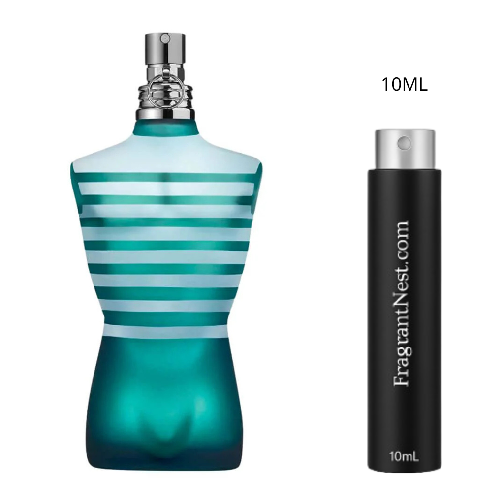 Jean Paul Gaultier Le Male Eau De Toilette Travel Spray | Sample Fragrant Nest 10mL Glass Spray (150 Sprays)