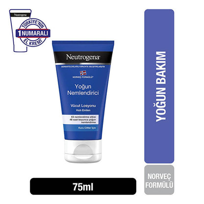 Lait corps hydratant Neutrogena - Formule Norvégienne, soulagement peau sèche, non gras, hydratation 48h