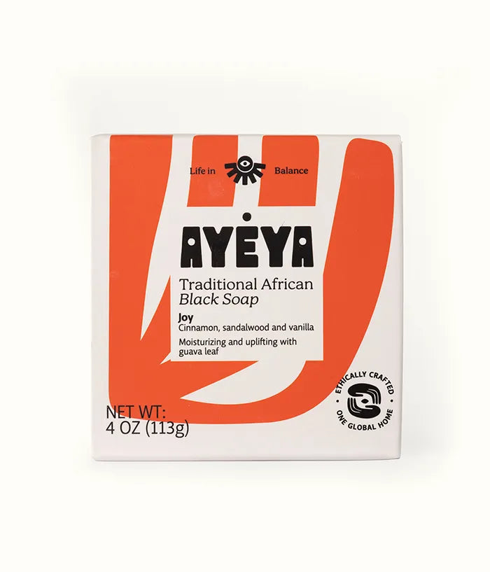 AYÉYA Traditional African Black Soap Bar<br>Joy Bar Soap AYÉYA Online Store