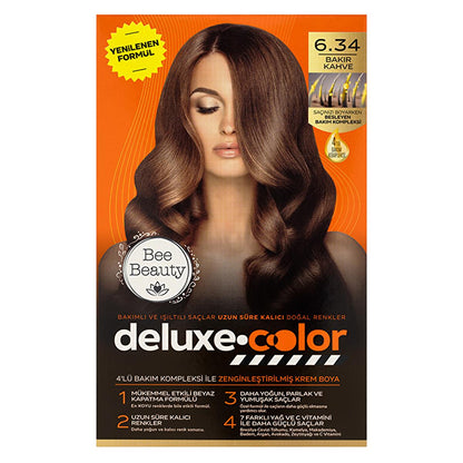 Kit de coloration capillaire Bee Beauty Deluxe - Couleur nourrissante longue durée aux ingrédients naturels