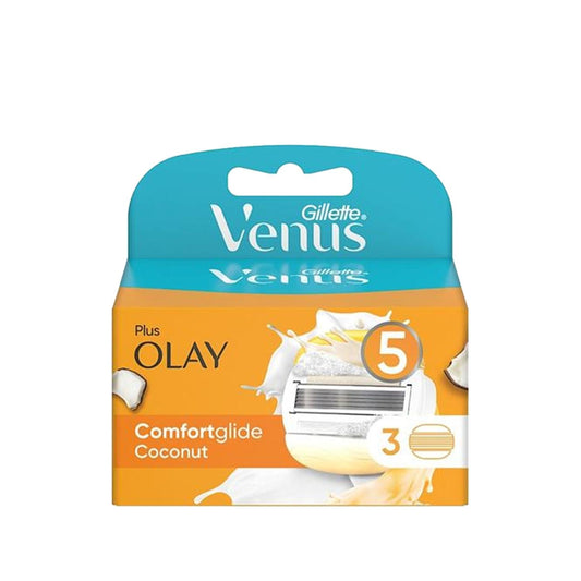 Lames de rasoir Gillette Venus & Olay Comfortglide pour femme – paquet de 3, rasage doux, confortable, compatibles avec les rasoirs Venus