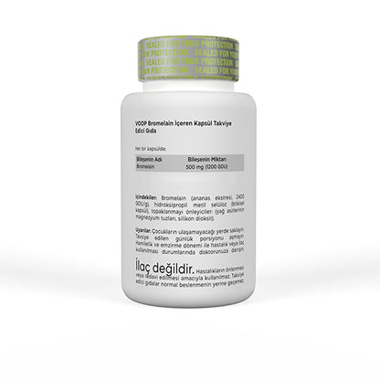 Complément alimentaire Voop à la bromélaïne : soutien digestif naturel et anti-inflammatoire - enzymes d'ananas, gélules végétaliennes, 30 unités