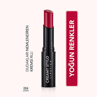 Rouge à lèvres Flormar Creamy Stylo - Hydratant, haute pigmentation, fini semi-brillant - 004 Raspberry