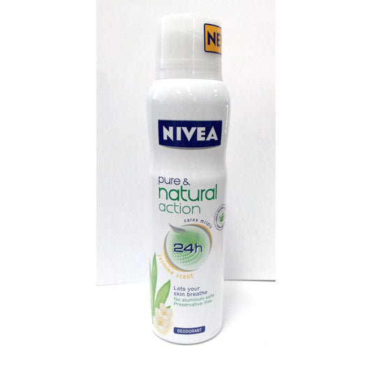 Nivea Deodorant Women Pure & Natural Action Jasmine Spray 150ml Deodorant Pasteur Pharmacy
