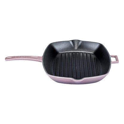 Poêle à griller rectangulaire en fonte Lava - 26 x 32 cm, revêtement émaillé durable, cuisson polyvalente