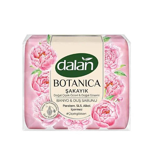 Jabón en barra con aroma a peonía Dalan: Limpieza floral suave con glicerina, libre de parabenos, SLS y alcohol - 4 x 150g