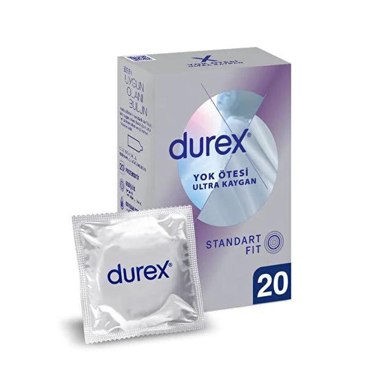 Condones Durex Ultra Thin - Extra Sensibles, Lubricados, 20 unidades