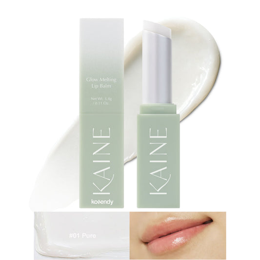 Baume à lèvres fondant brillant Kaine Glow Melting, vegan au squalane, 3,7 g
