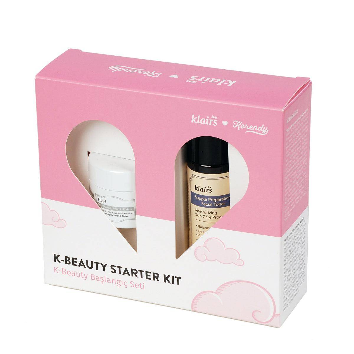 Set de cuidado facial Klairs: tónico hidratante y mascarilla de vitamina E, 2 piezas