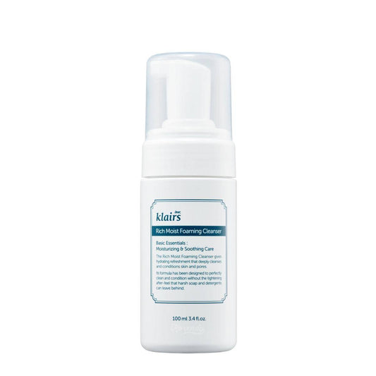 Klairs Rich Moist Foaming Cleanser Gentle Hydrating Wash 100ml