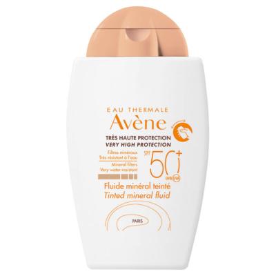 Avene Mineral Sunscreen Tinted SPF 50+ - Gentle Protection for Sensitive Skin, Avène Thermal Water, 1.35 fl oz