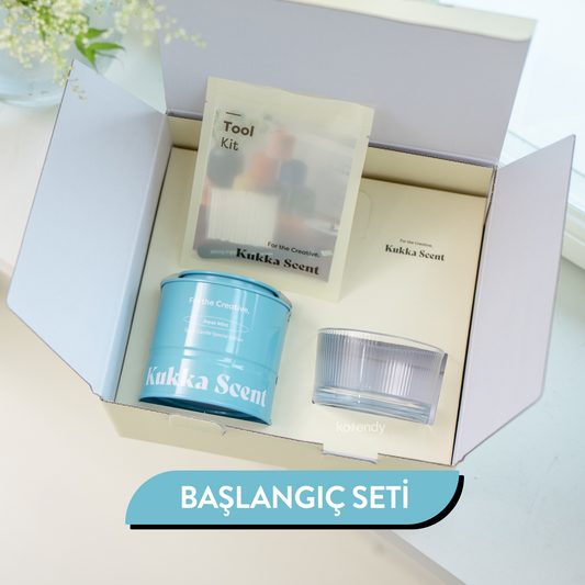 Vela Kukka Scent Aqua Mint Sugar de cera de palma perlada 400 g