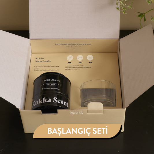 Vela de cera perlada Kukka Scent Black Wood Sugar 400g