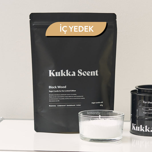 Recambio de cera en perlas para vela Kukka Scent Sugar Black Wood