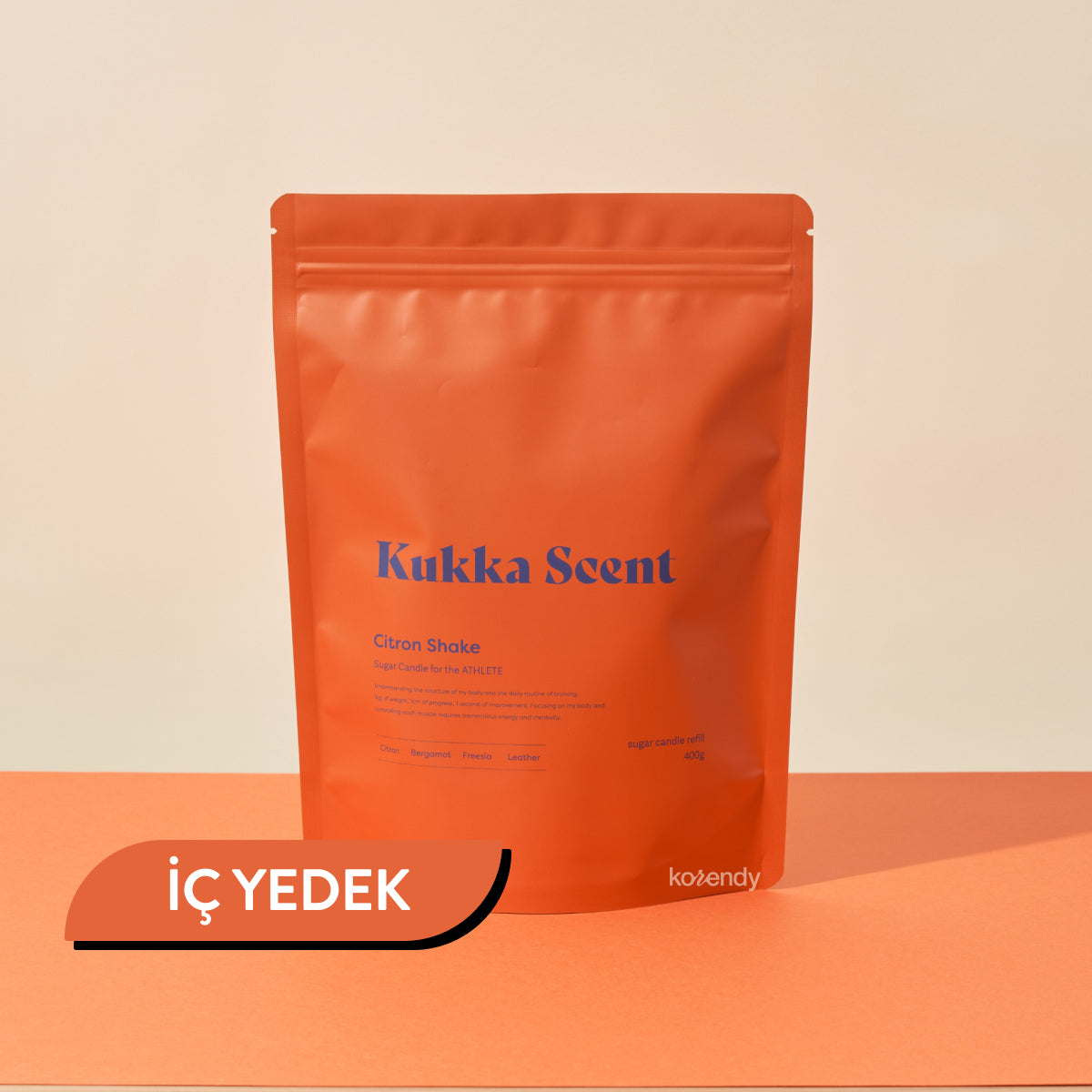 Vela de cera perlada Kukka Scent Citron Shake Sugar 250g
