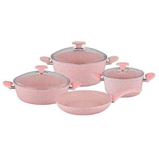 Papilla Non-stick Cookware Set - 7 Piece Aluminium Cookware, PFOA Free, Durable & Easy Clean