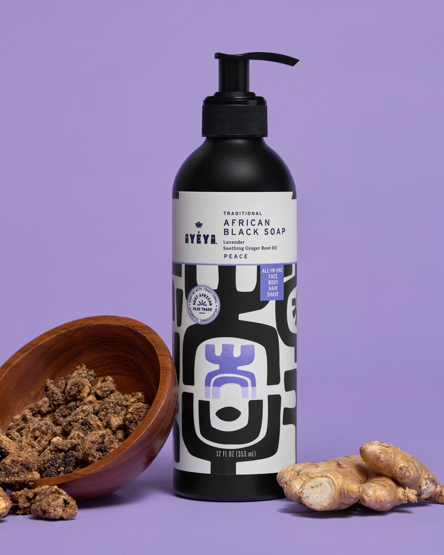 AYÉYA Traditional African Black Liquid Soap <br> Peace Body Wash AYÉYA Online Store