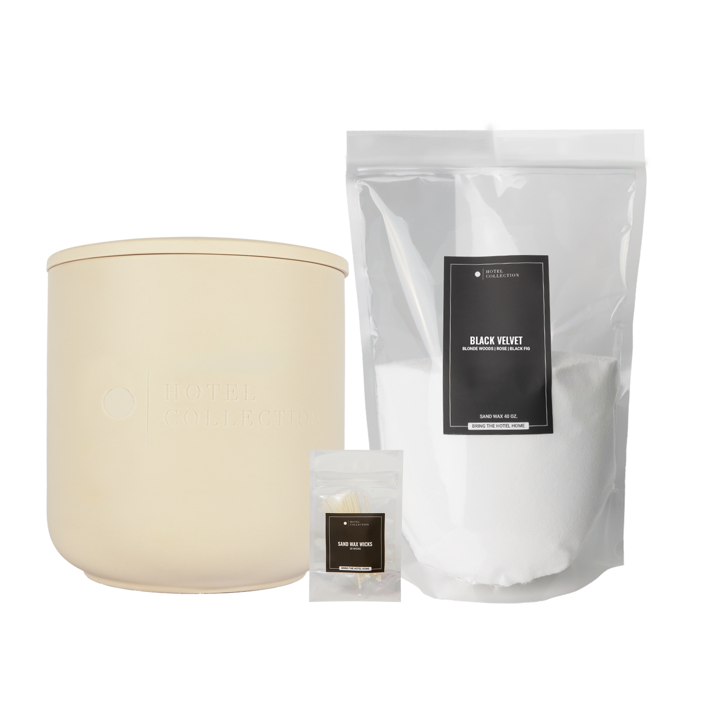 Aroma360 Grande Ceramic Candle Sand Wax Set Ceramic Sand Wax Candle Aroma360 Black Velvet Bone