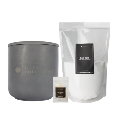 Hotel Collection Grande Ceramic Sand Wax Set Ceramic Sand Wax Candle Hotel Collection My Way Charcoal