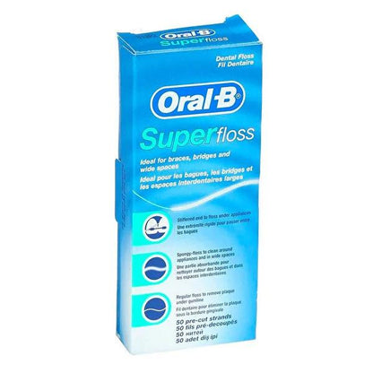 Seda dental Oral-B Superfloss: ideal para aparatos de ortodoncia e implantes