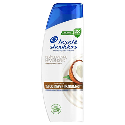 Champú anticaspa Head & Shoulders con aceite de coco - Hidratante, dermatológicamente probado - 330 ml