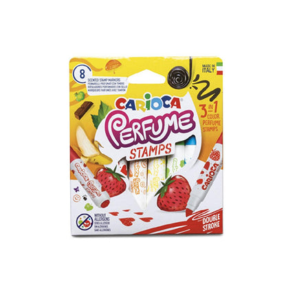 Feutres parfumés Carioca - 8 marqueurs non toxiques, lavables et à double pointe pour enfants et artistes